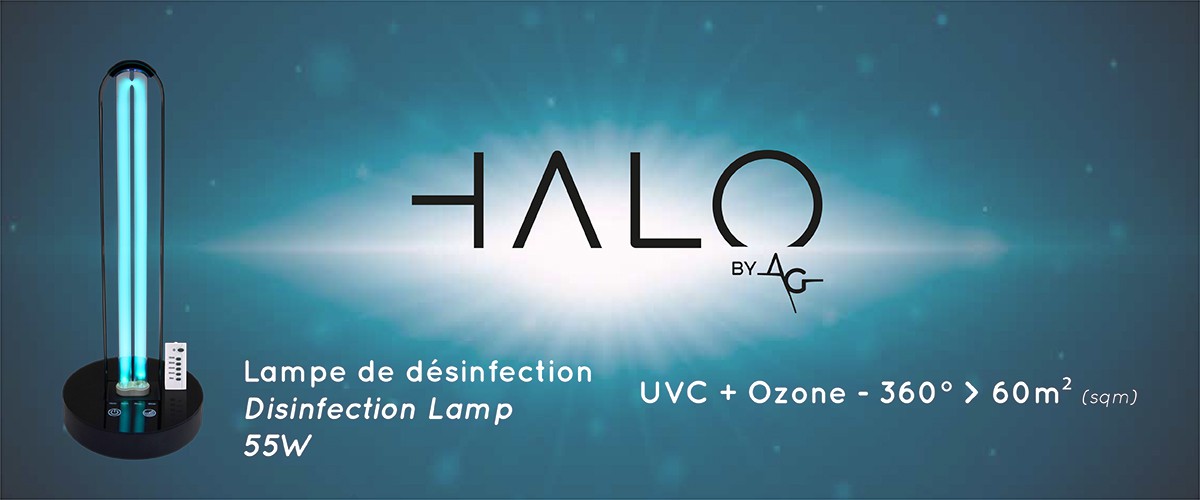 HALO - Disinfection Lamp UVC + Ozone 360° up to 60sqm